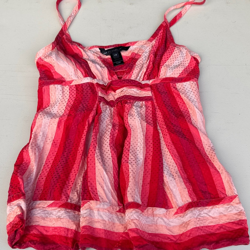 Marc By Marc Jacobs Red and Pink Camisole